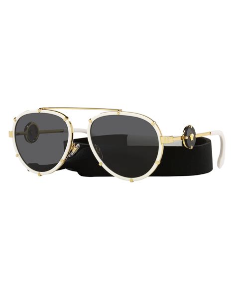 aviator men versace sunglasses|Versace aviator sunglasses women new.